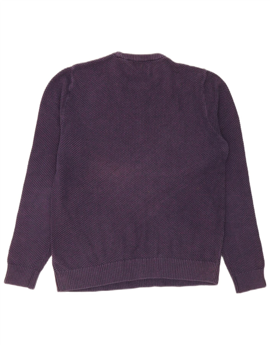 Suéter masculino MARKS & SPENCER com gola redonda, algodão roxo médio