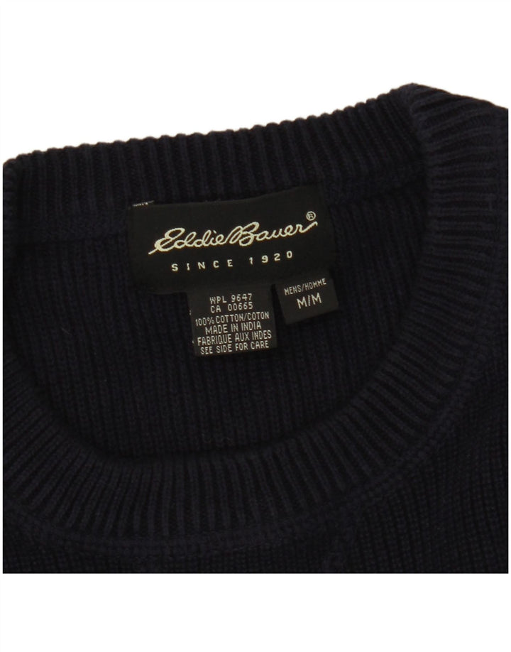 Suéter masculino Eddie Bauer com gola redonda, algodão azul marinho médio