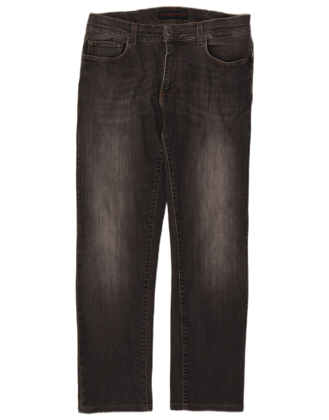 Jeans retos femininos TRUSSARDI W30 L27 cinza