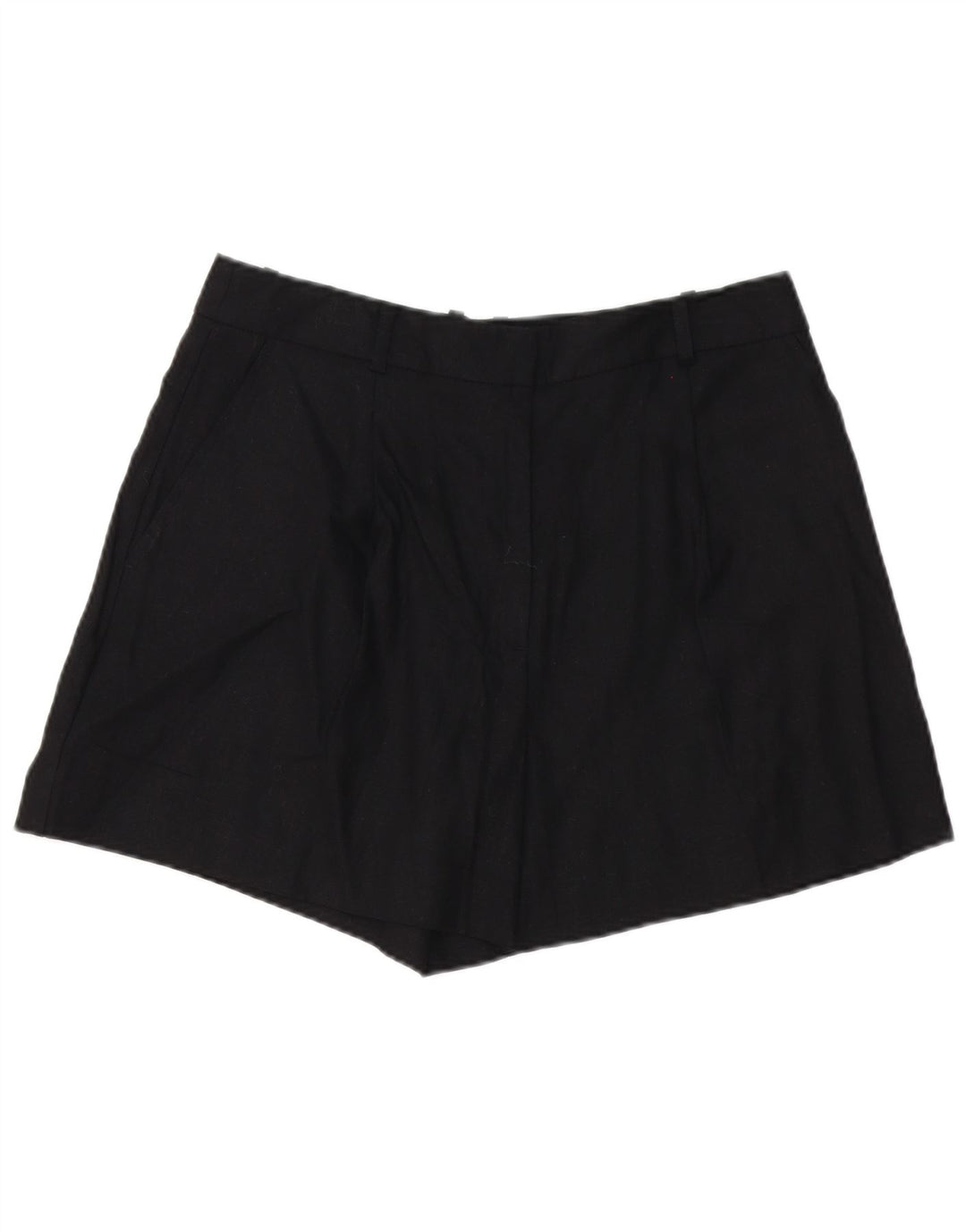 Zara Shorts Chino Feminino Grande W32 Linho Preto