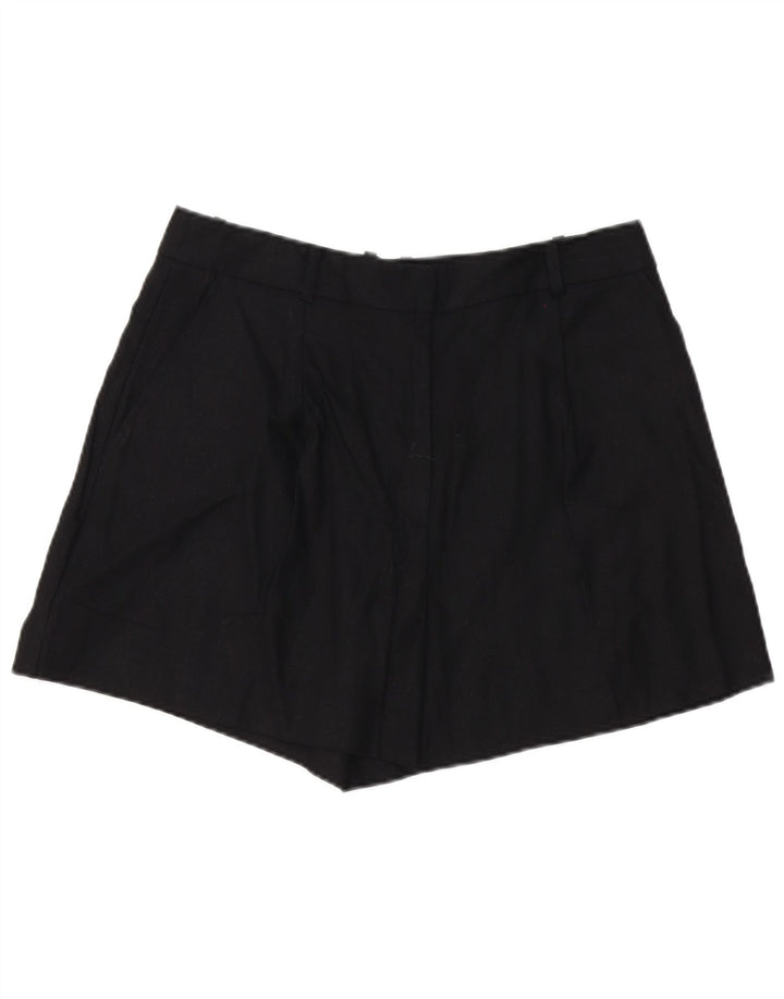 Zara Shorts Chino Feminino Grande W32 Linho Preto