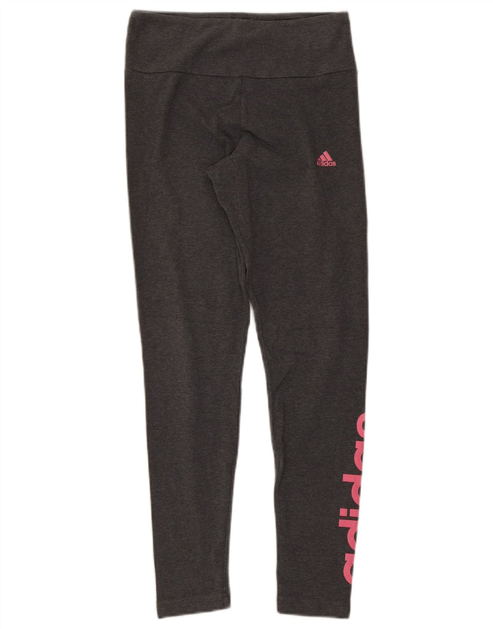 Leggings ADIDAS Femininas UK 12/14 Cinza Médio
