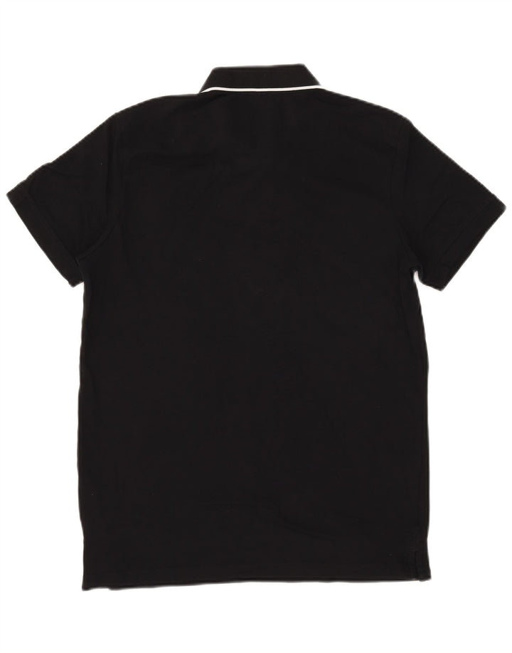 Camisa polo masculina Jack & Jones de algodão preto médio