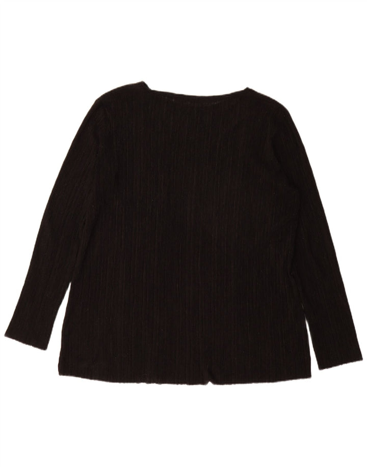 Zara Suéter feminino oversized com gola canoa Reino Unido 14 médio preto
