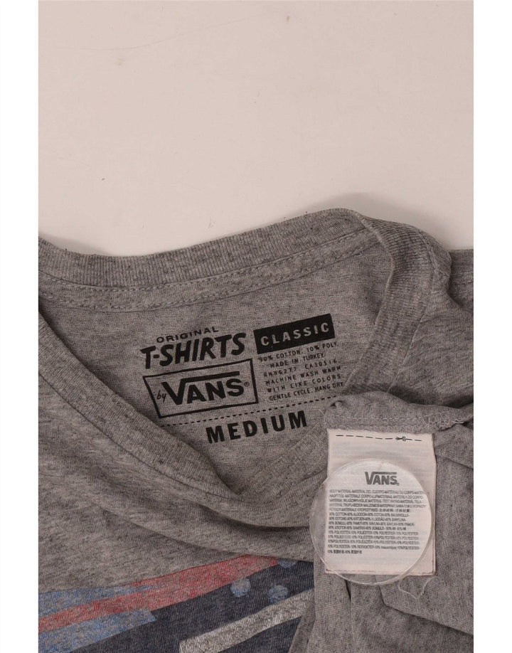 Camiseta masculina Vans Graphic cinza médio algodão