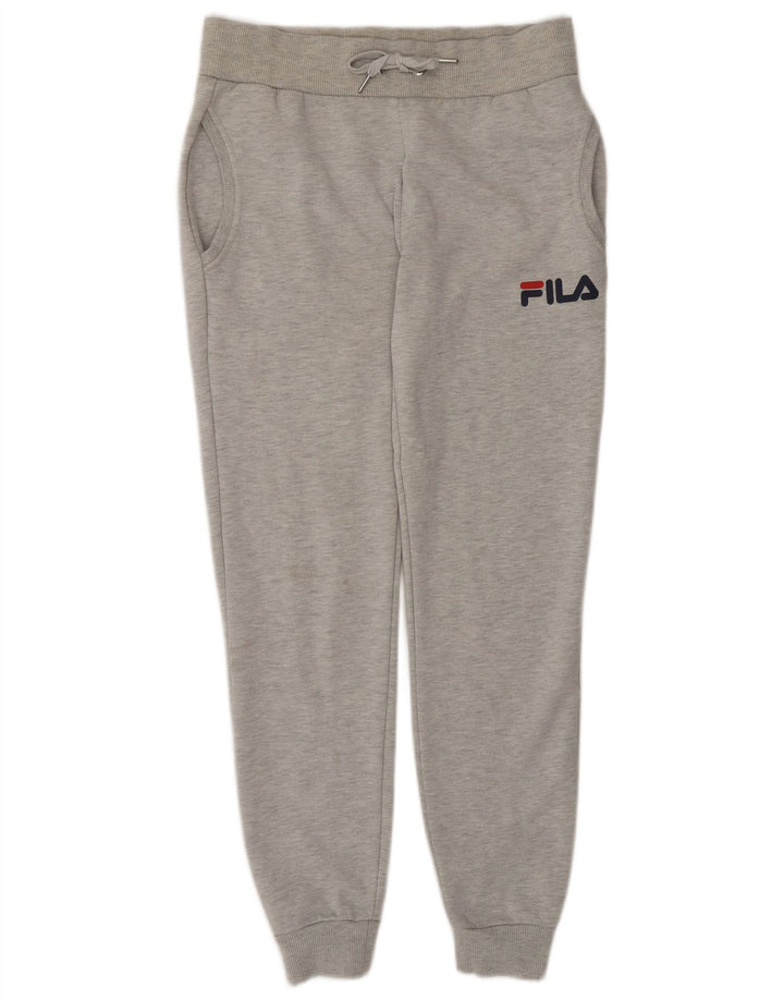 Calça de treino masculina Fila Graphic Joggers pequeno poliéster manchado cinza