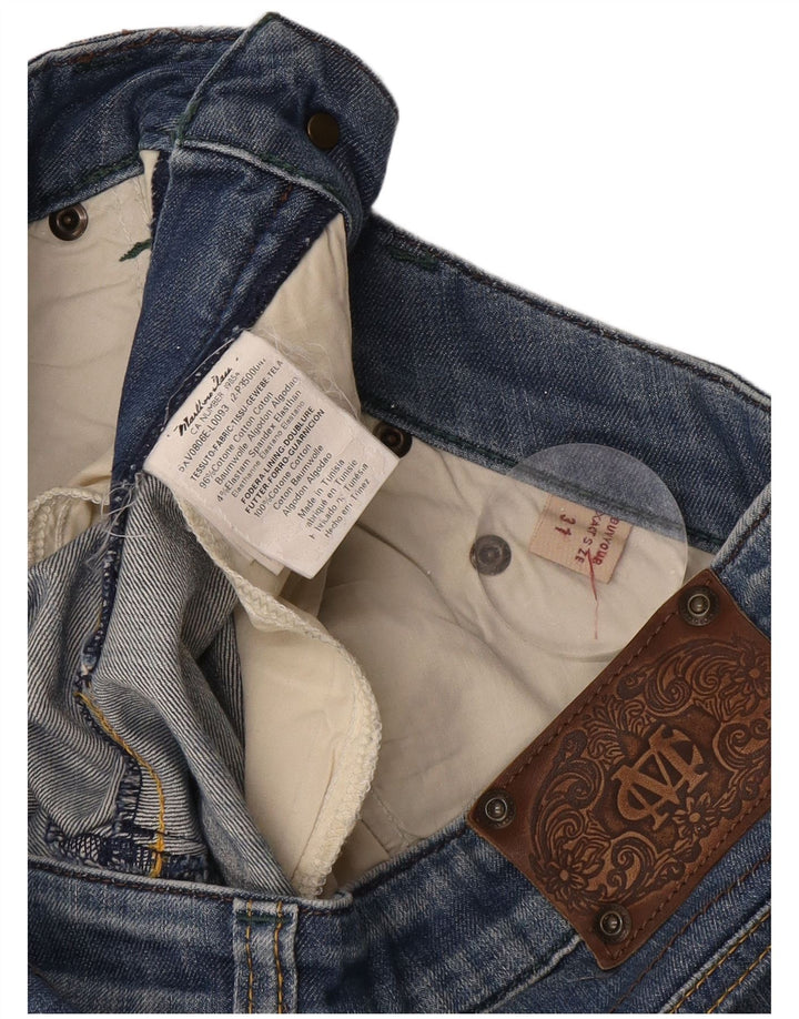 Jeans retos femininos Marlboro Classics W31 L29 algodão azul