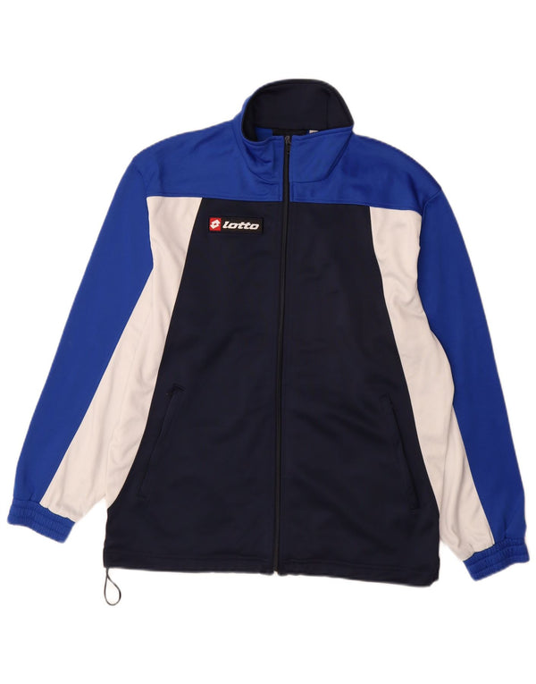 Lotto Mens Treino Top Jaqueta Grande Azul Marinho Colourblock Poliéster