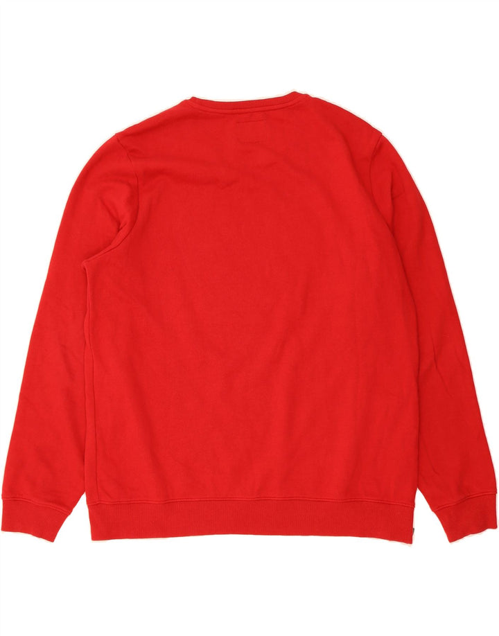 GUESS Mens Graphic Sweatshirt Jumper XL Red Cotton Vintage Guess and Second-Hand Guess from Messina Hembry 