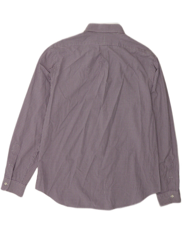 Polo Ralph Lauren Mens Slim Fit Shirt Size 17 1/2 44 XL Purple Check Cotton
