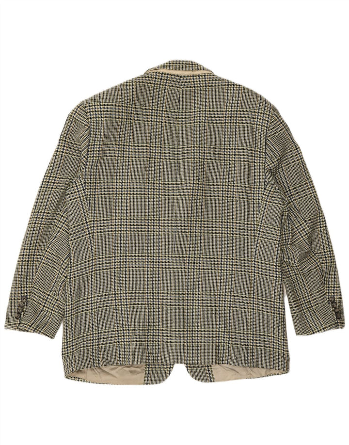 Jaqueta blazer masculina de 2 botões HUGO BOSS Reino Unido 40 grande verde houndstooth