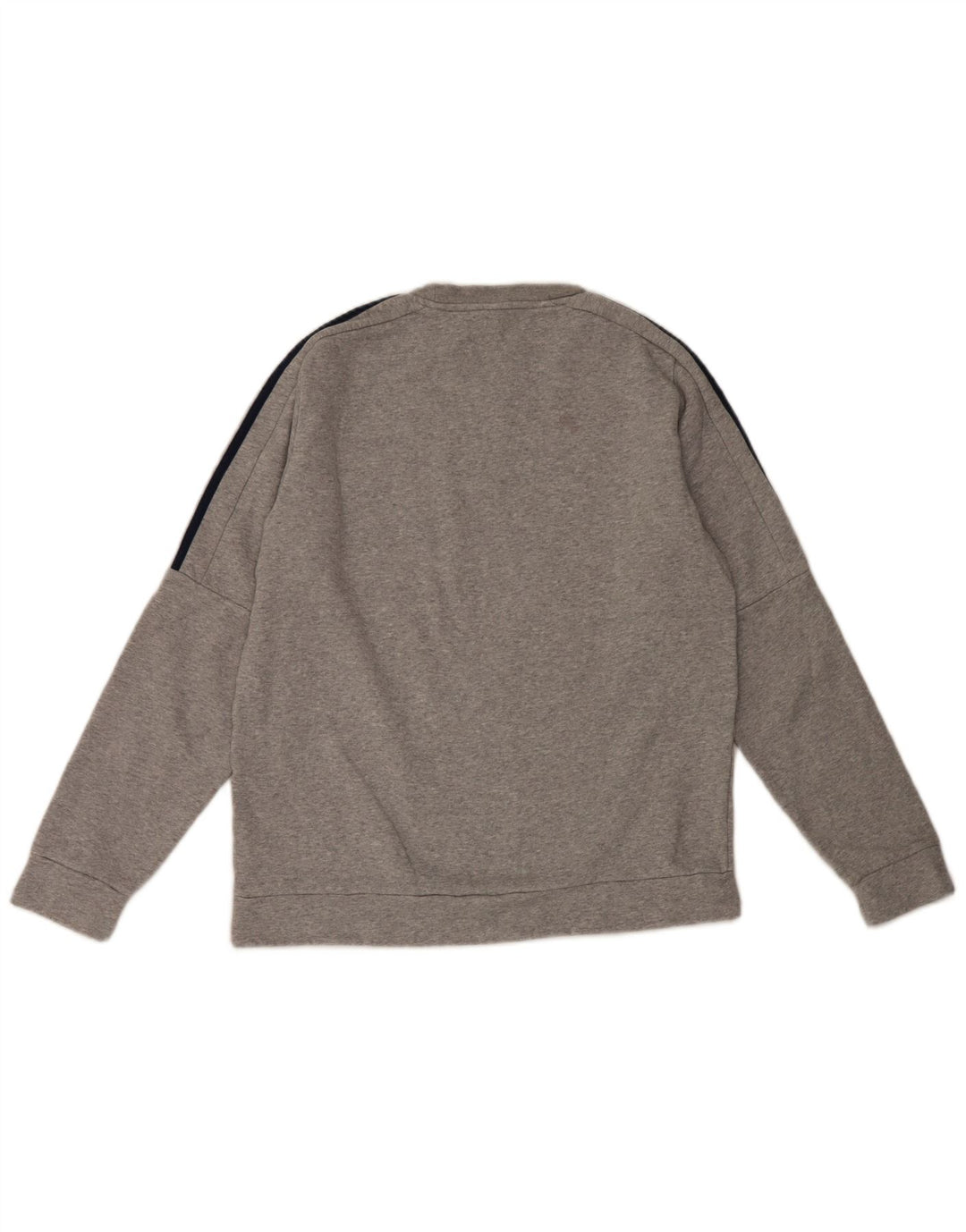 Adidas Mens Moletom Jumper Médio Algodão Cinza