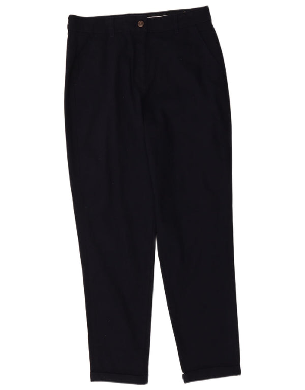 Calça Chino Reta Feminina Crew Clothing UK 14 Grande W32 L29 Azul Marinho