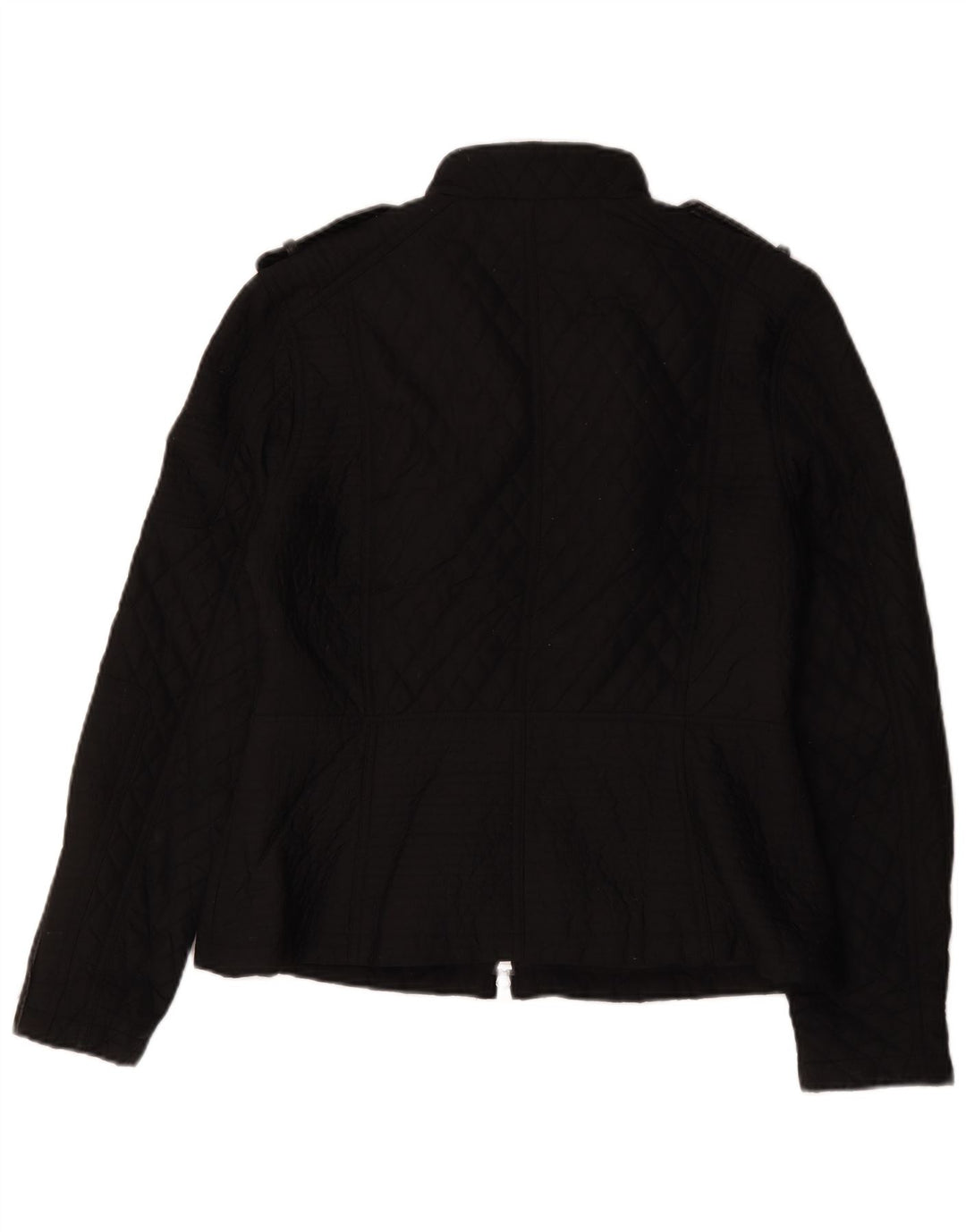 Jaqueta acolchoada militar feminina Barbour UK 16 grande preta