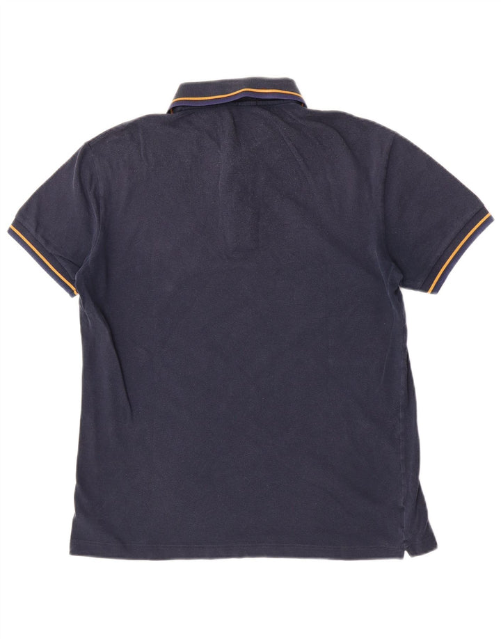 Camisa polo masculina leve e elástica Fred Perry de algodão azul marinho médio