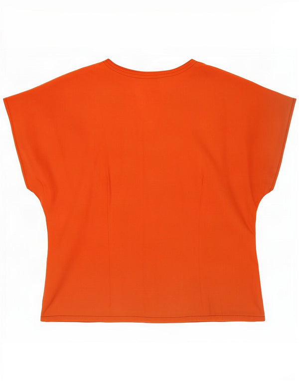 Blusa feminina vintage de manga curta oversized EU 36 pequena laranja