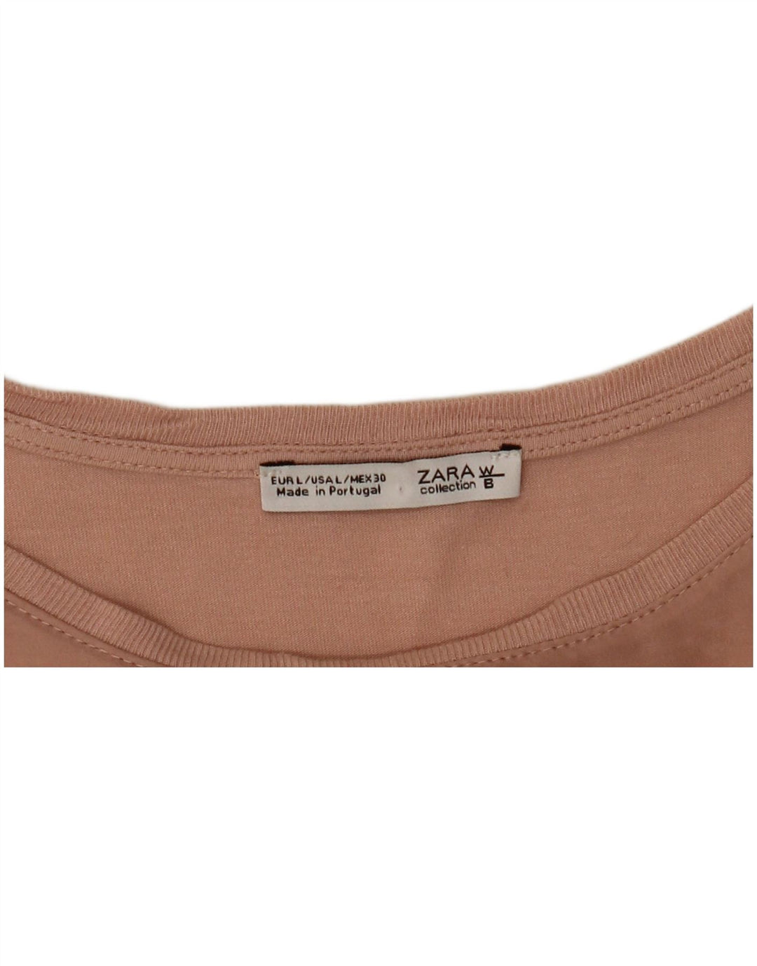 Zara blusa feminina manga 3/4 top UK 16 grande rosa