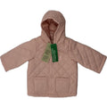 BENETTON Baby Girls Hooded Quilted Jacket 3-6 Months Pink Polyester Vintage Benetton and Second-Hand Benetton from Messina Hembry 