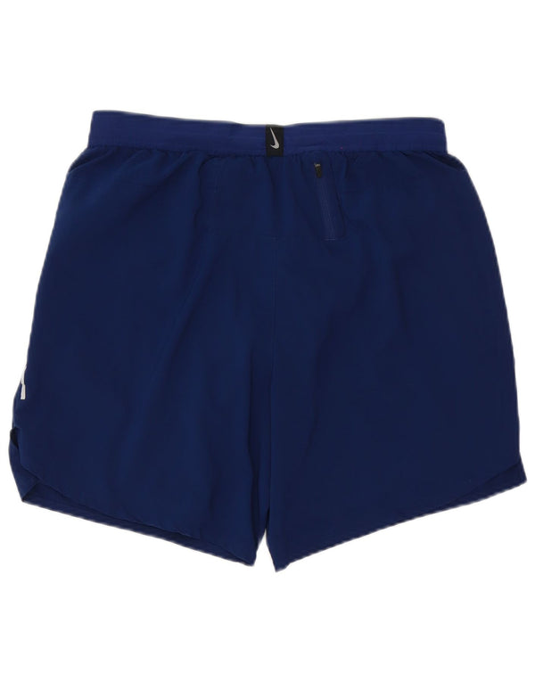 Shorts esportivos femininos Nike Dri Fit UK 16 grande poliéster azul marinho
