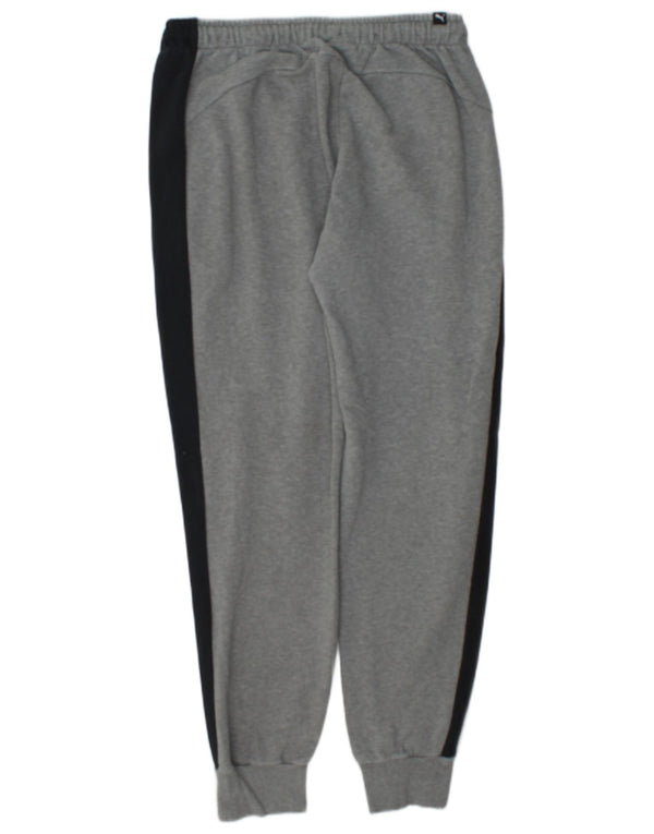 Calça esportiva masculina Puma Graphic Joggers cinza médio colorblock