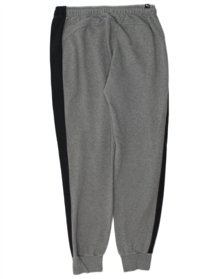 Calça esportiva masculina Puma Graphic Joggers cinza médio colorblock