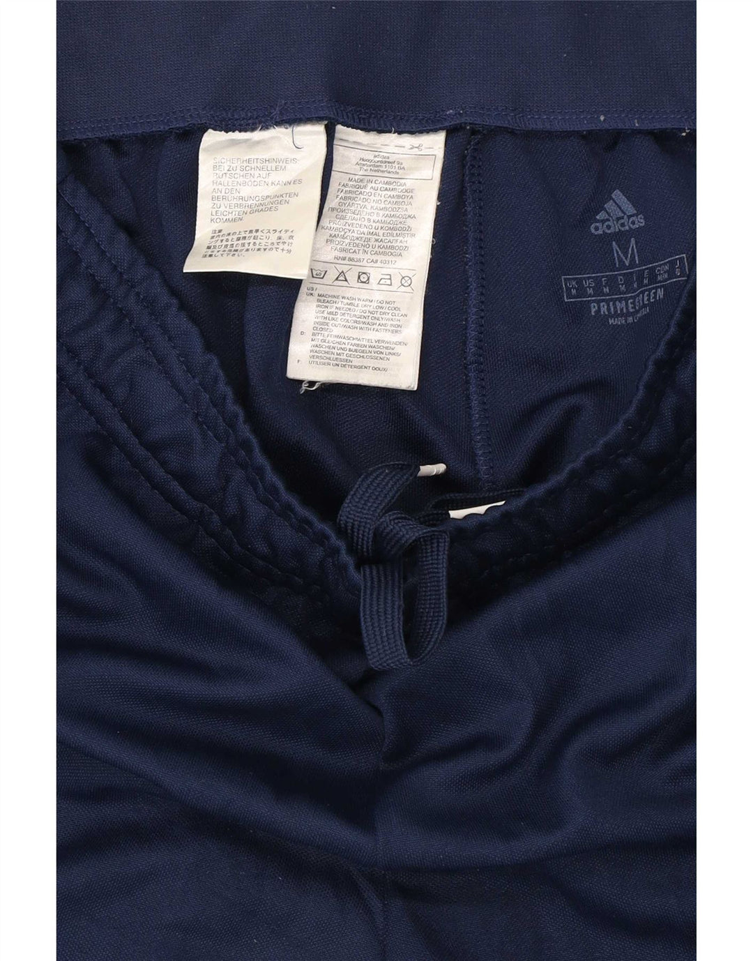 Calça de treino masculina Adidas Primegreen médio azul marinho poliéster