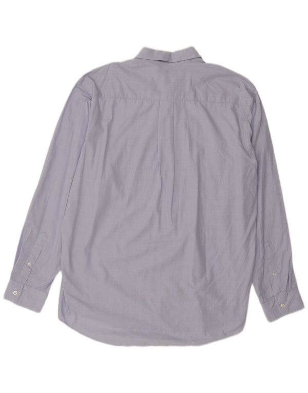 Camisa masculina Nautica grande algodão xadrez azul