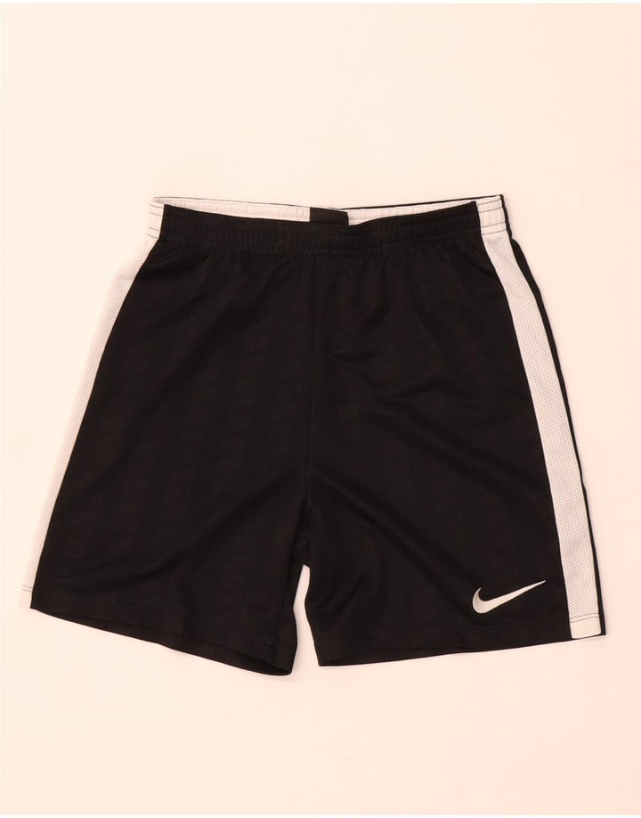 Shorts esportivos Nike Boys Dri Fit 10-11 anos médio preto listrado poliéster