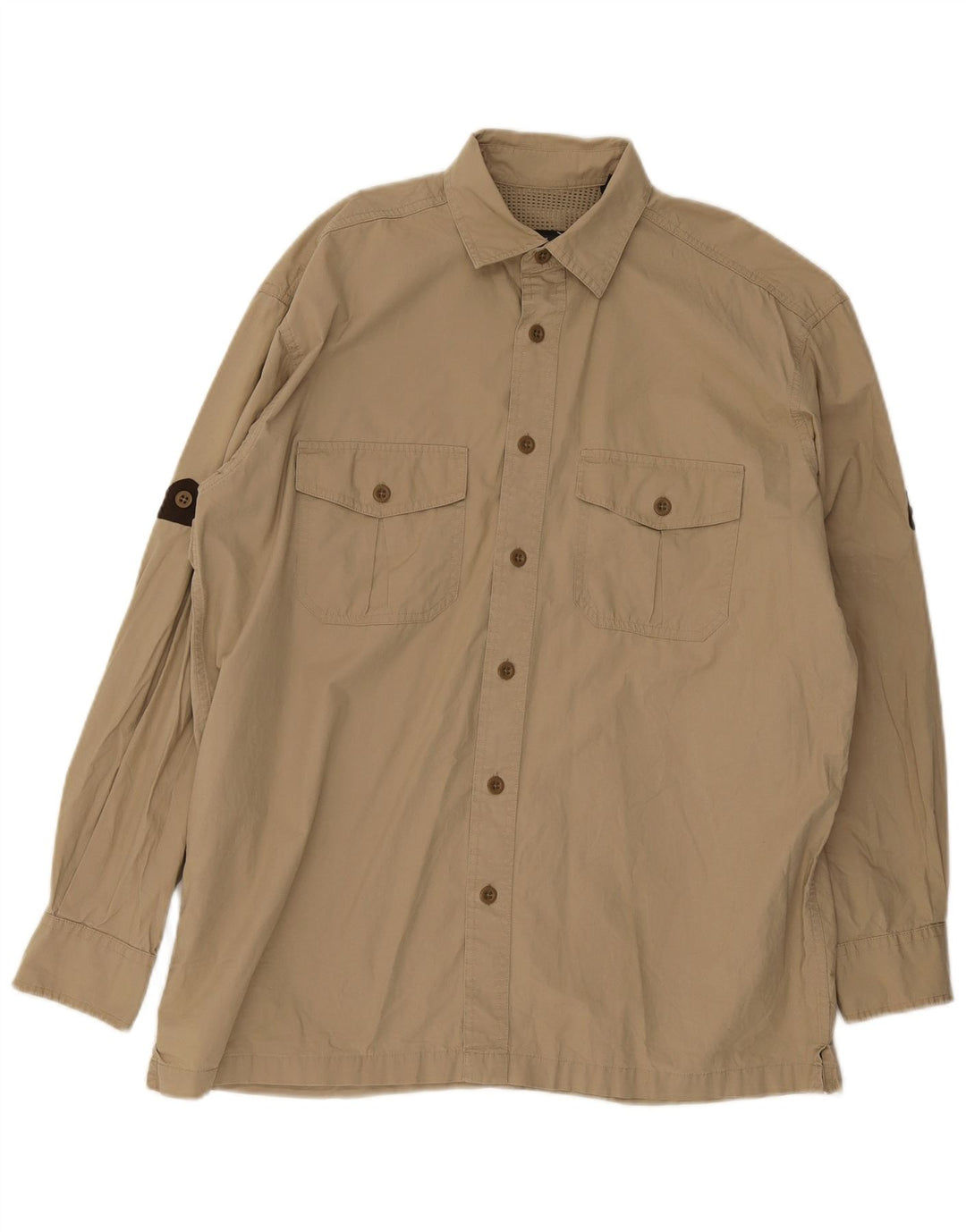 Camisa masculina Timberland pequena cáqui algodão