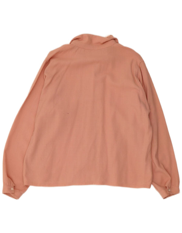 Blusa feminina vintage UK 16 grande rosa
