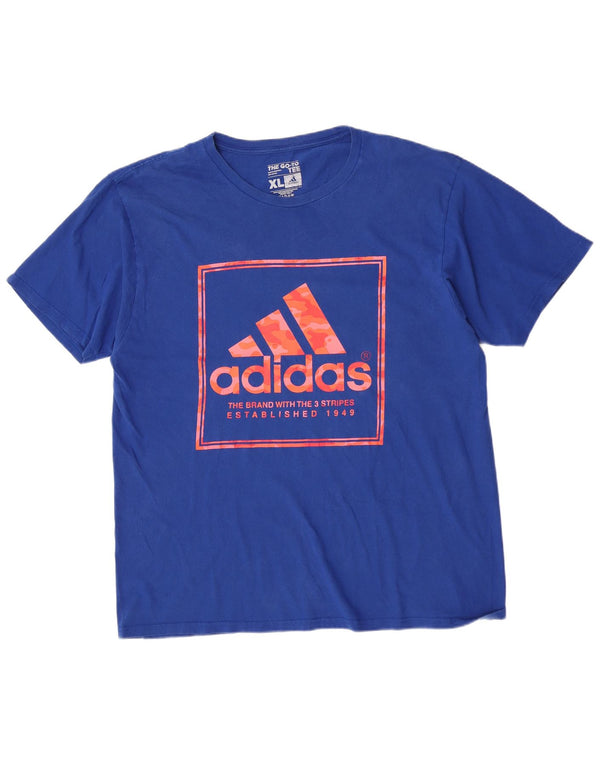 Camiseta Adidas Masculina Graphic Top XL Azul Algodão