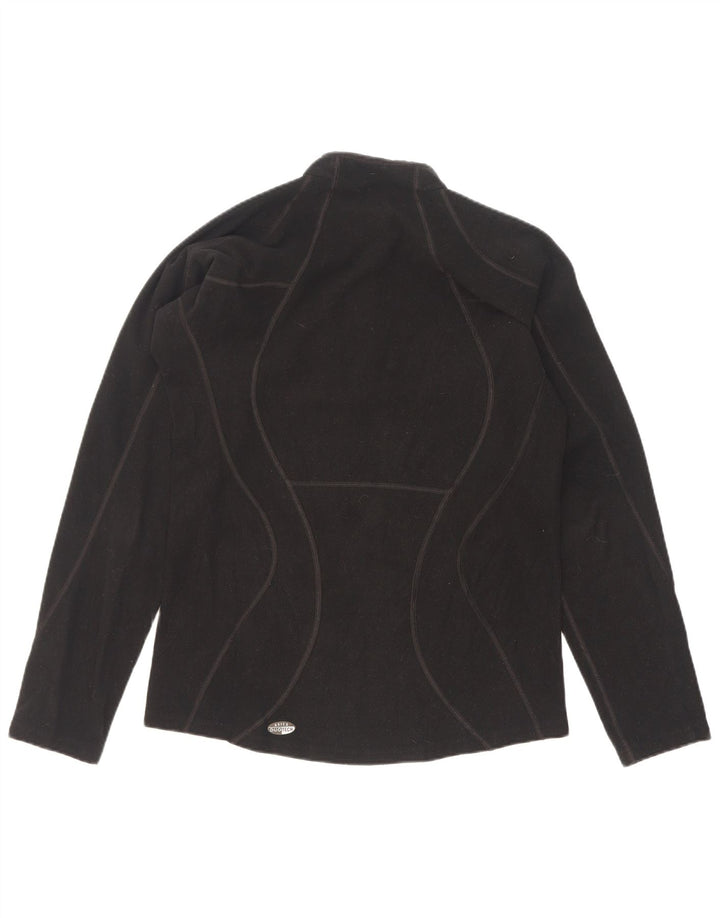 Asics Mens Zip Neck Fleece Jumper Pequeno Poliéster Preto