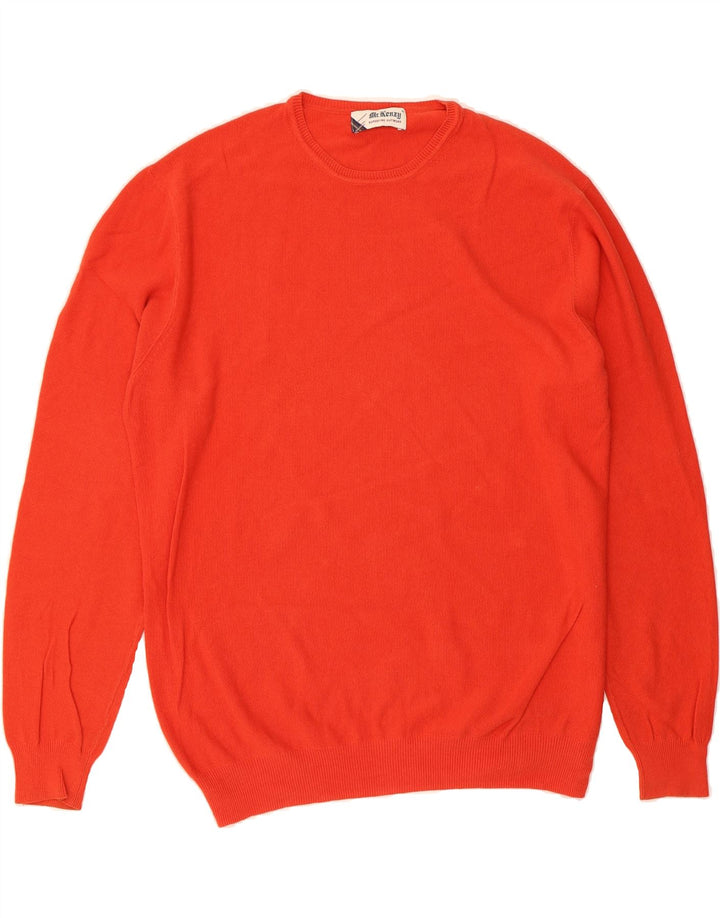 MCKENZY Mens Crew Neck Jumper Sweater XL Red Cotton Vintage McKenzy and Second-Hand McKenzy from Messina Hembry 