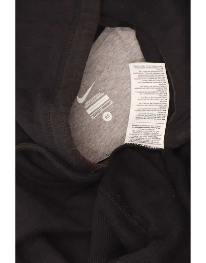 Suéter Nike masculino com capuz e zíper médio preto algodão