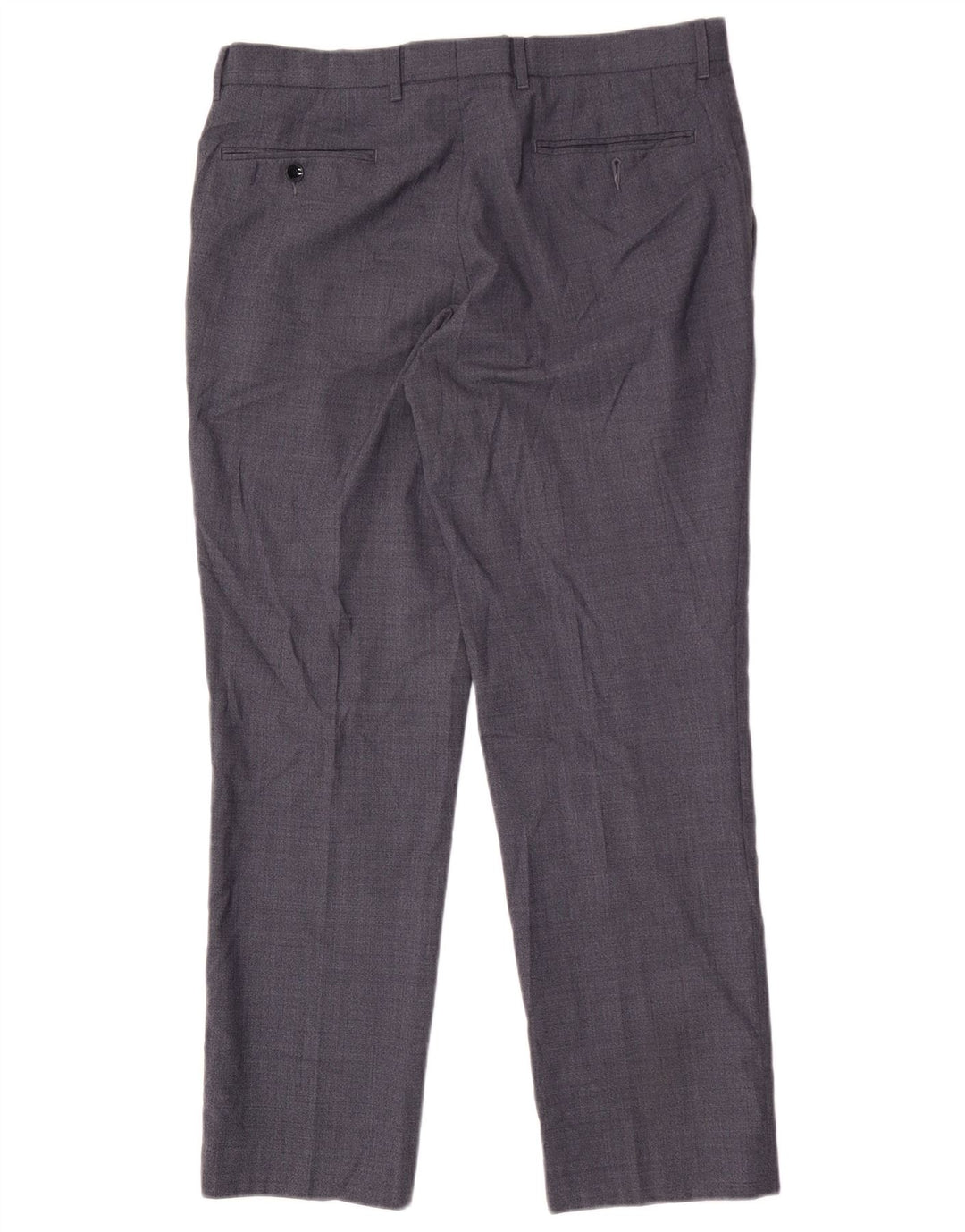 Calça masculina Marks & Spencer Autograph Straight Suit W34 L29 Lã Azul