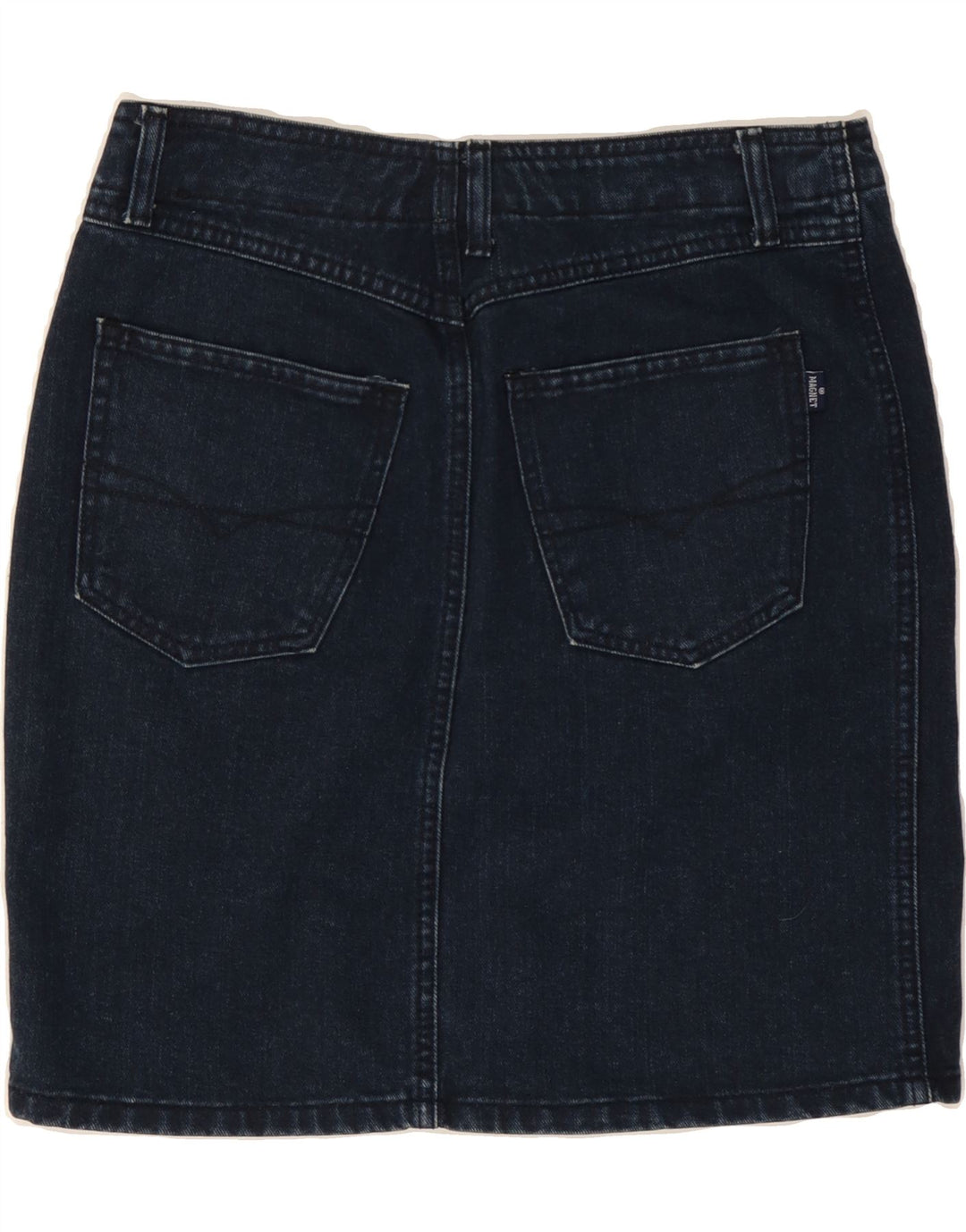 Saia jeans feminina VINTAGE IT 40 pequena W27 azul marinho