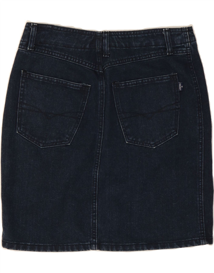 Saia jeans feminina VINTAGE IT 40 pequena W27 azul marinho