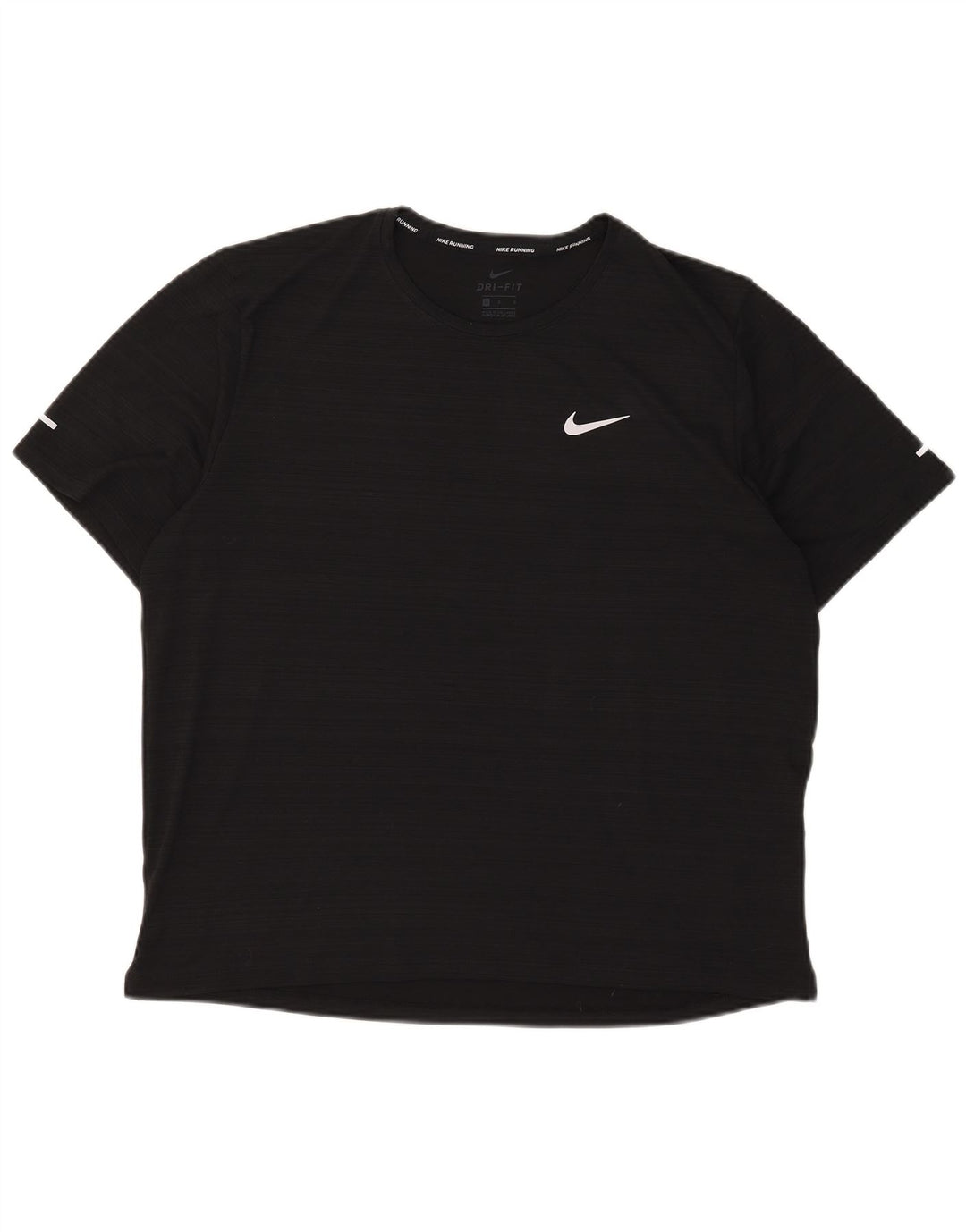 Camiseta masculina Nike Dri Fit grande poliéster listrado preto