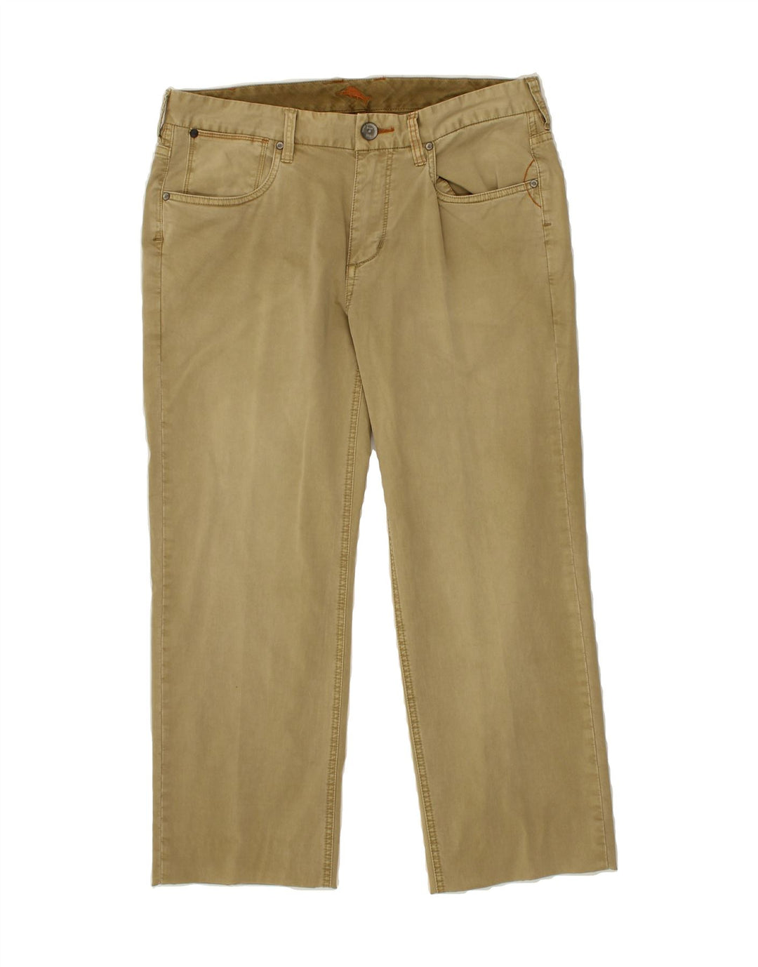 TOMMY BAHAMA Mens Straight Capri Trousers W32 L25  Green Cotton Vintage Tommy Bahama and Second-Hand Tommy Bahama from Messina Hembry 