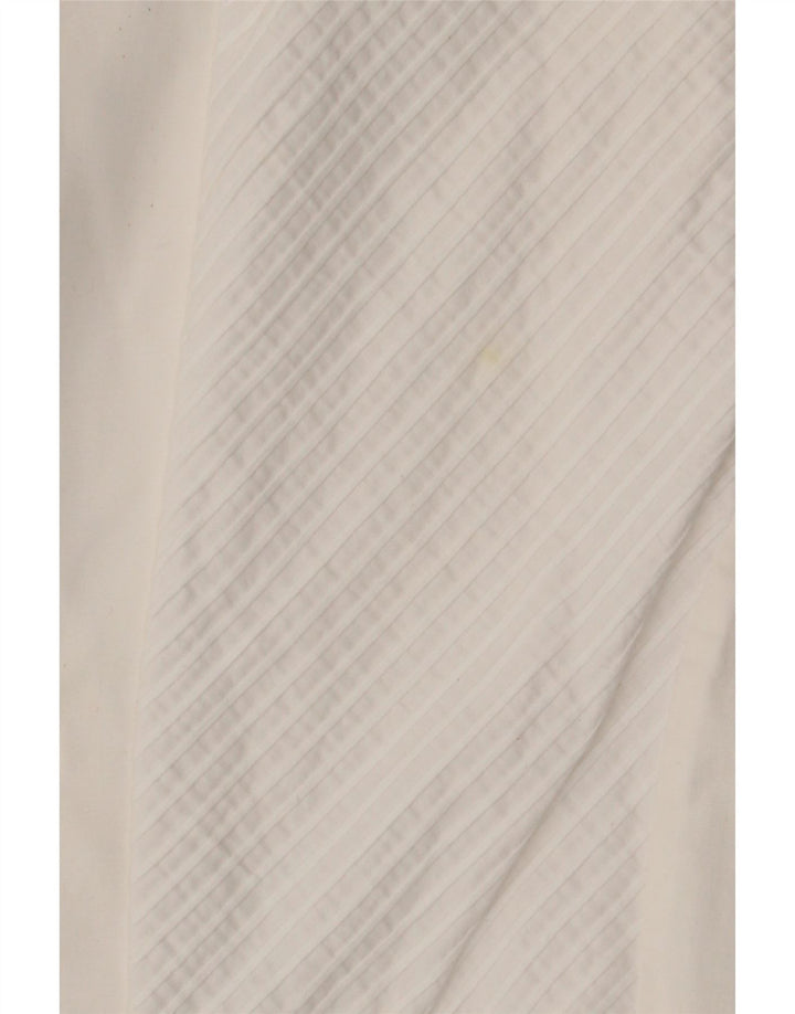 Camisa feminina vintage UK 14 algodão branco médio