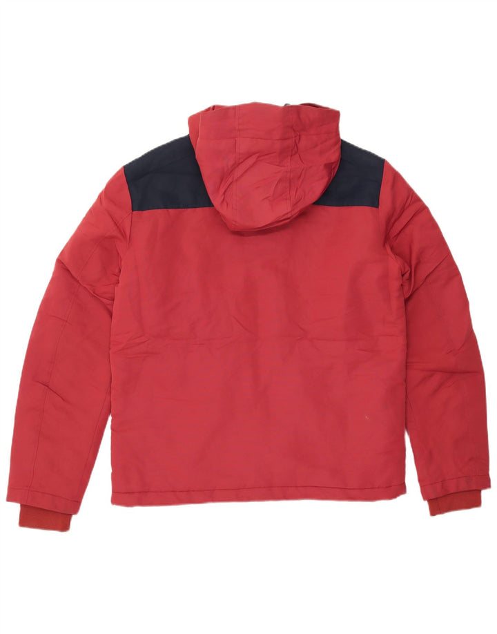 Jaqueta corta-vento masculina JACK & JONES com capuz Reino Unido 38 bloco colorido vermelho médio