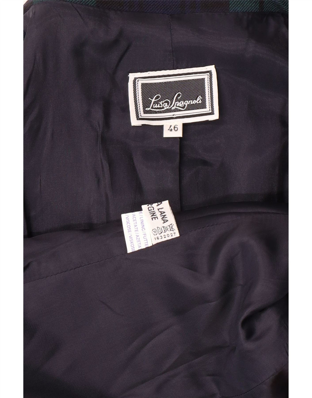 Jaqueta blazer feminina LUISA SPAGNOLI IT 46 grande xadrez verde clássico