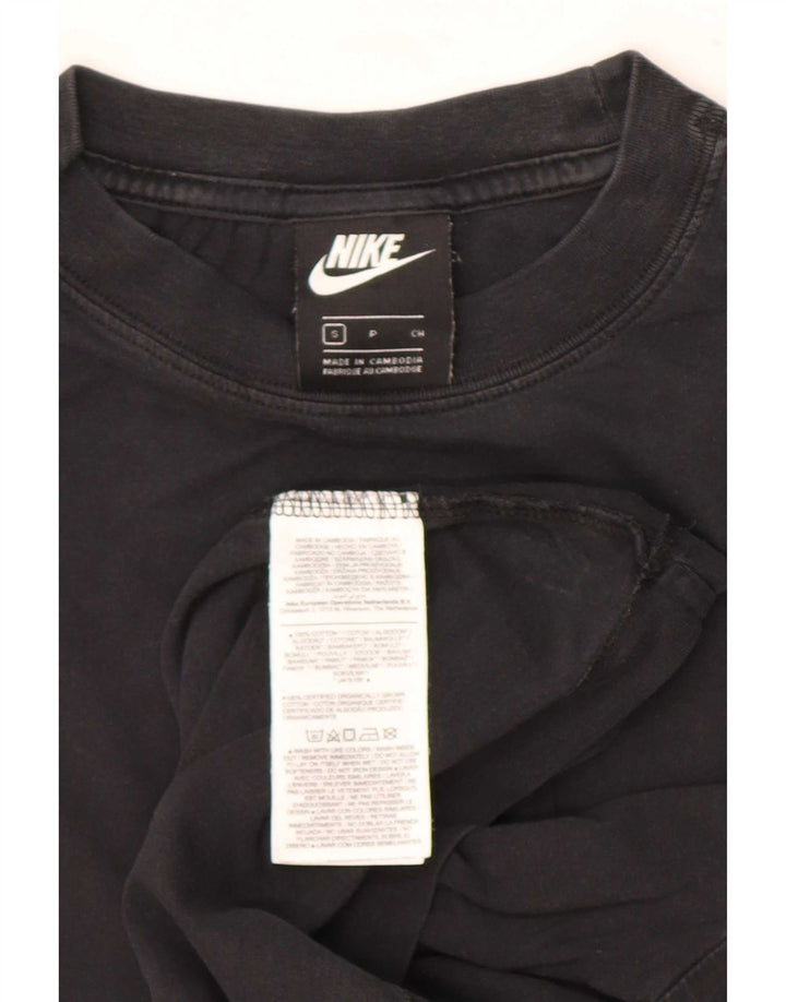 Camiseta Nike Feminina Oversized Top UK 10 Pequena Algodão Preto