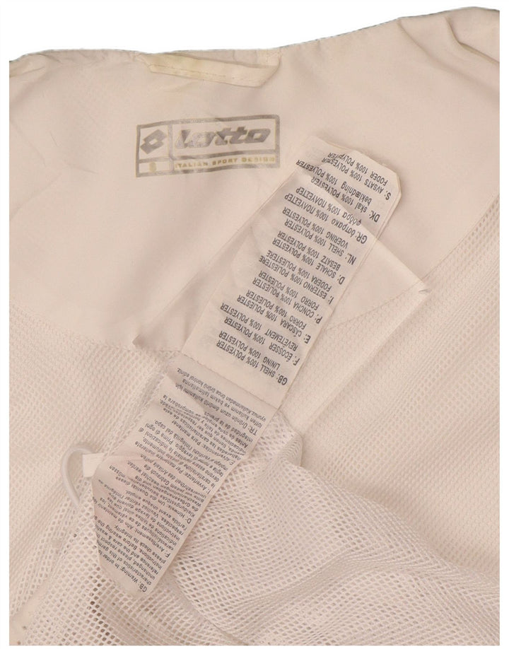 Jaqueta de chuva masculina Lotto Reino Unido 36/38 poliéster colorblock branco pequeno
