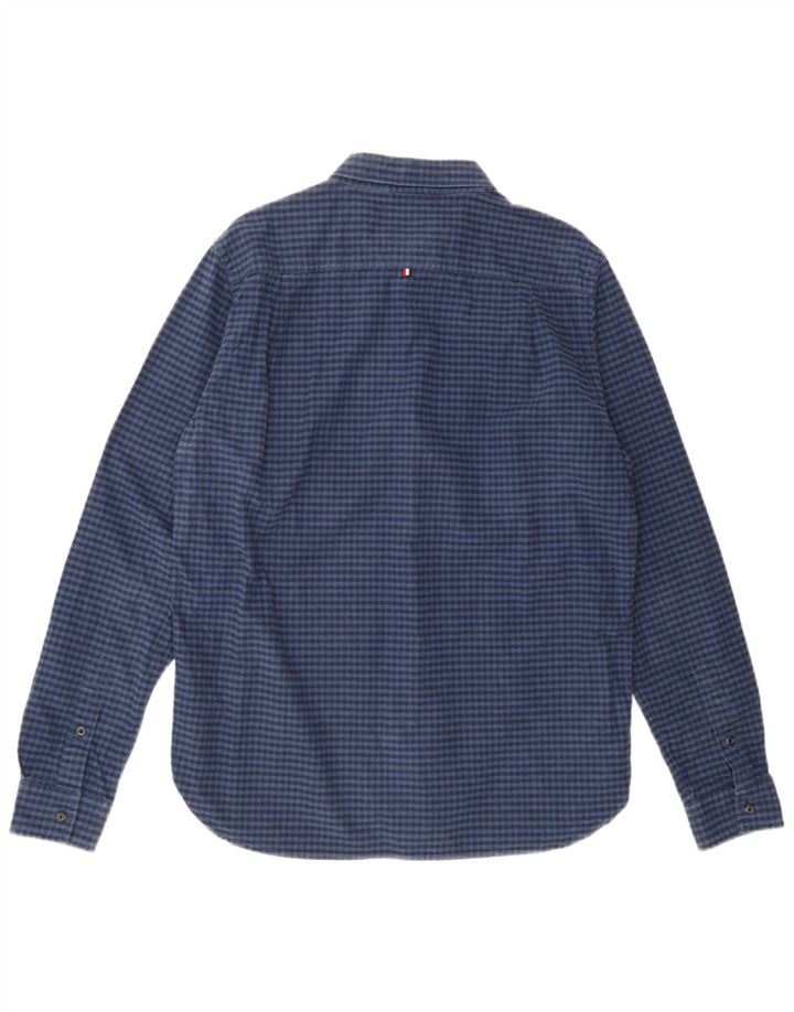 Camisa masculina Superdry XL azul marinho algodão guingão