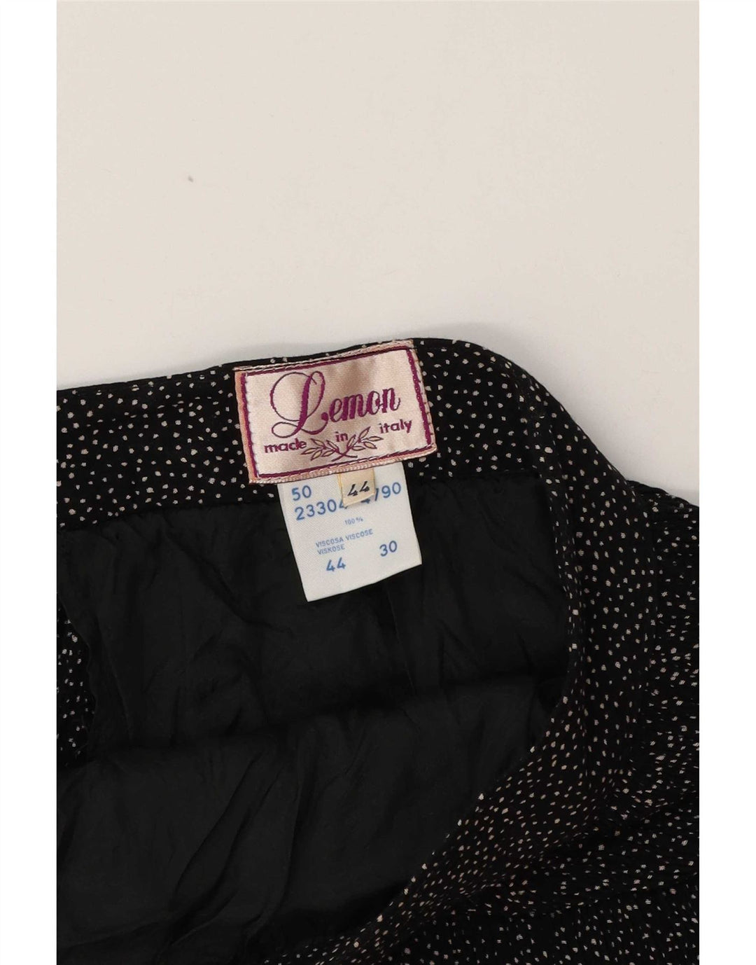 Saia midi feminina Lemon IT 44 médio W30 viscose manchada preta