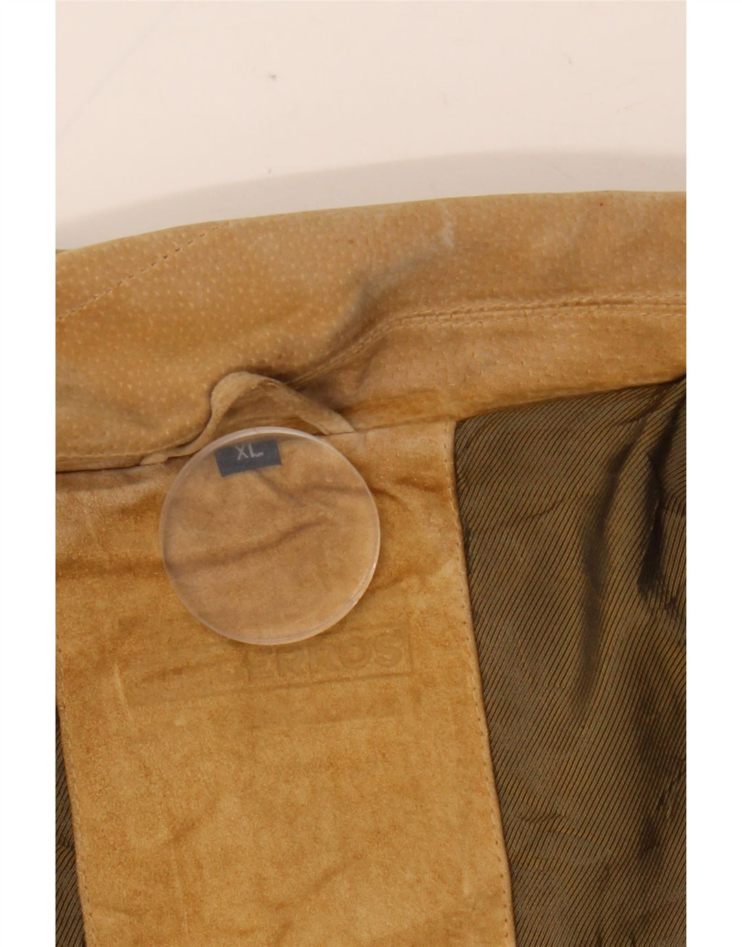 Jaqueta masculina de camurça LERROS UK 42 XL couro bege