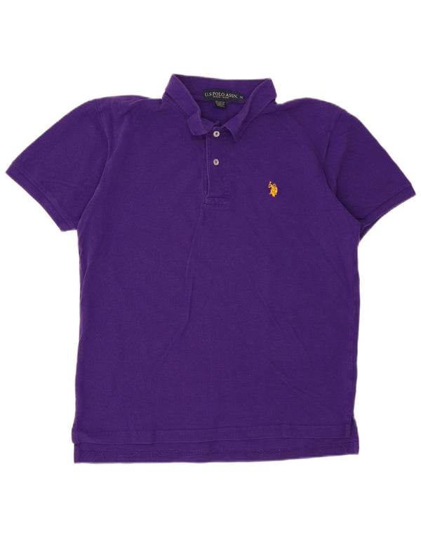 US Polo Assn. Camisa polo masculina de algodão roxo médio