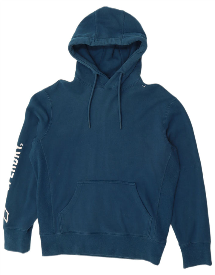 SUPERDRY moletom com capuz masculino gráfico pequeno azul algodão