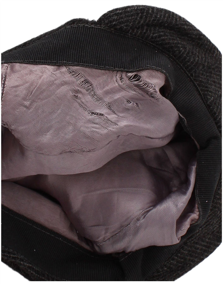 Boné liso vintage masculino cinza médio espinha de peixe clássico